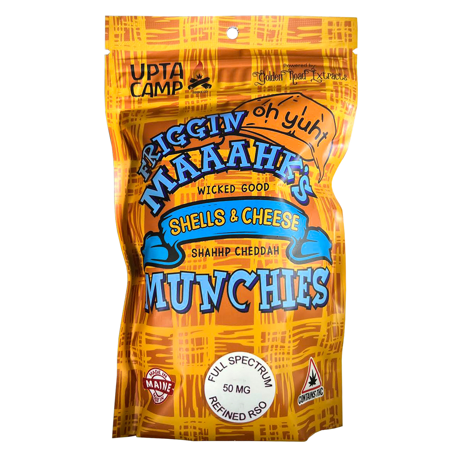 Photograph of product: Friggin Maaahk's Mac & Cheese 50 MG
