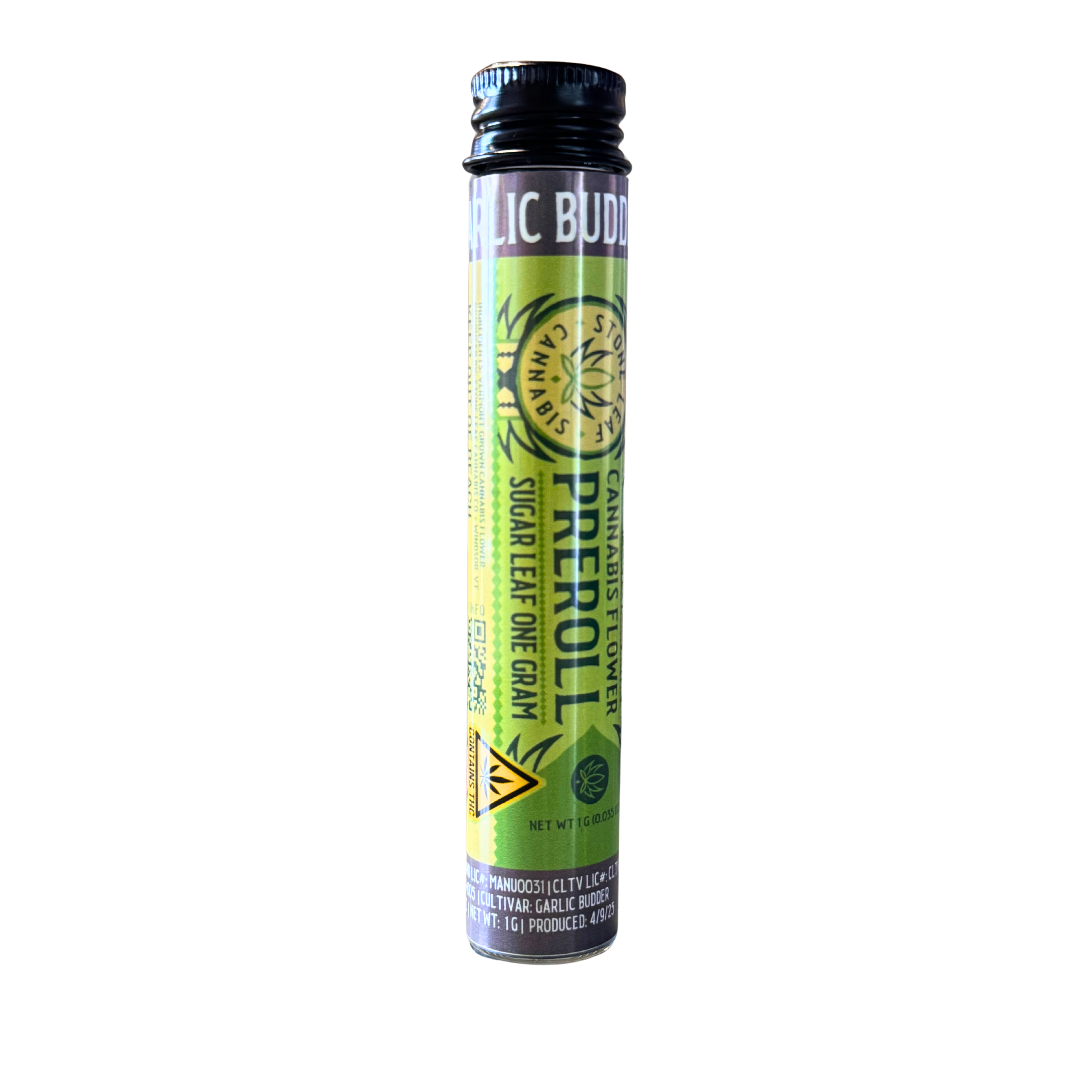 Photograph of product: Garlic Budder Sugar Leaf Preroll 1g