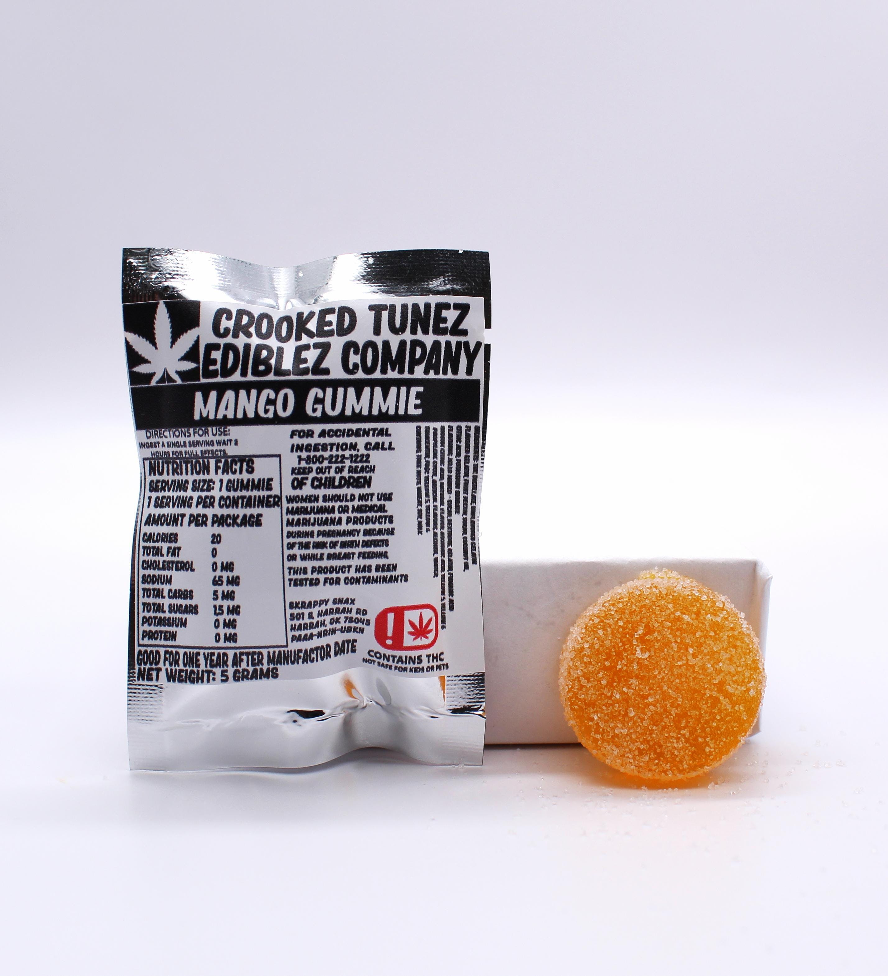 Photograph of product: Crooked Tunez - Edible - Watermelon Gummy Single - 100mg