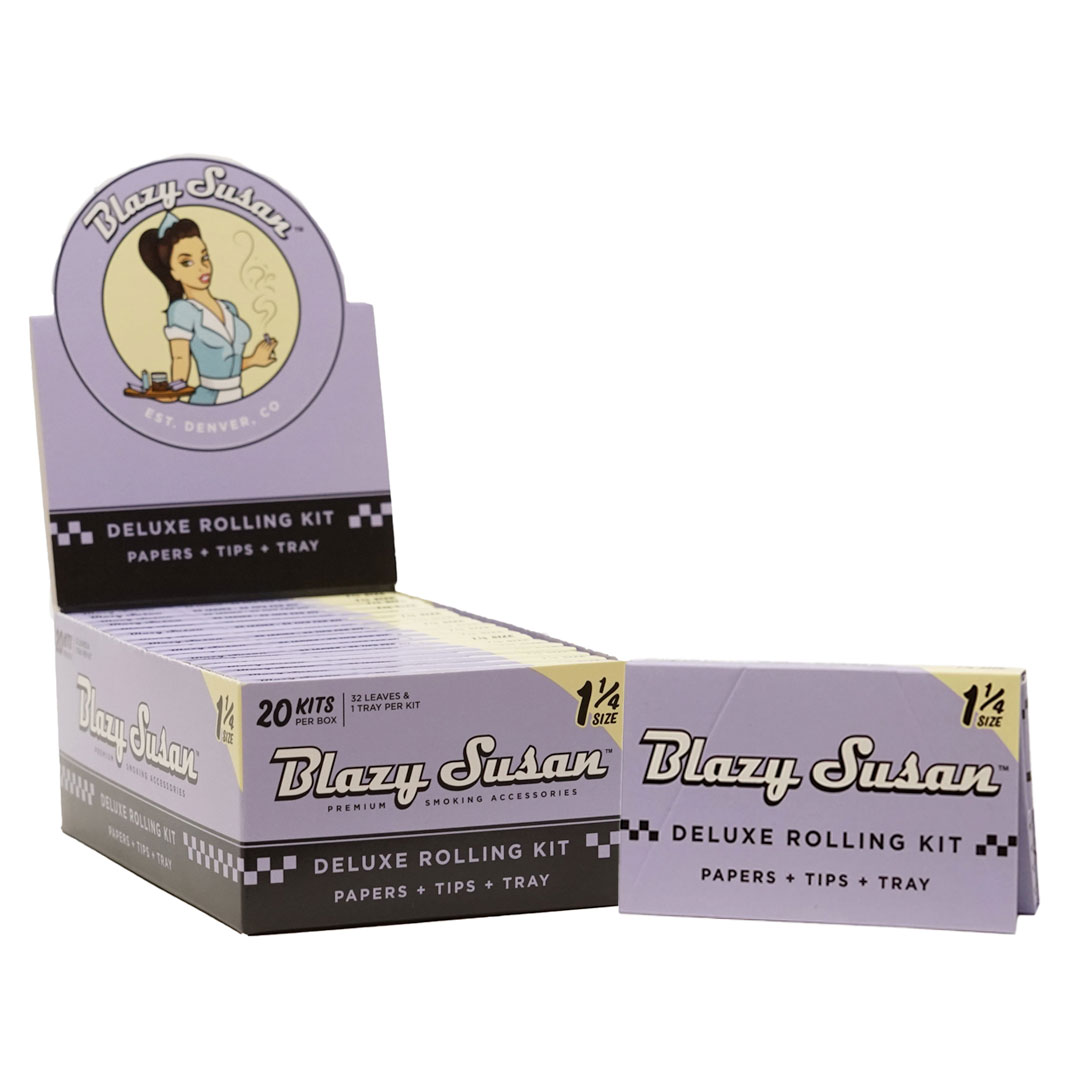 Photograph of product: Blazy Susan | Purple Rolling Papers | 1 1/4"