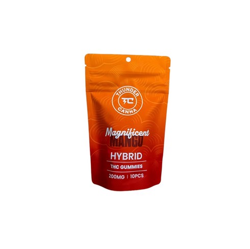 Photograph of product: Thunder Canna - Magnificent Mango - 200mg (10x20mg) Gummies