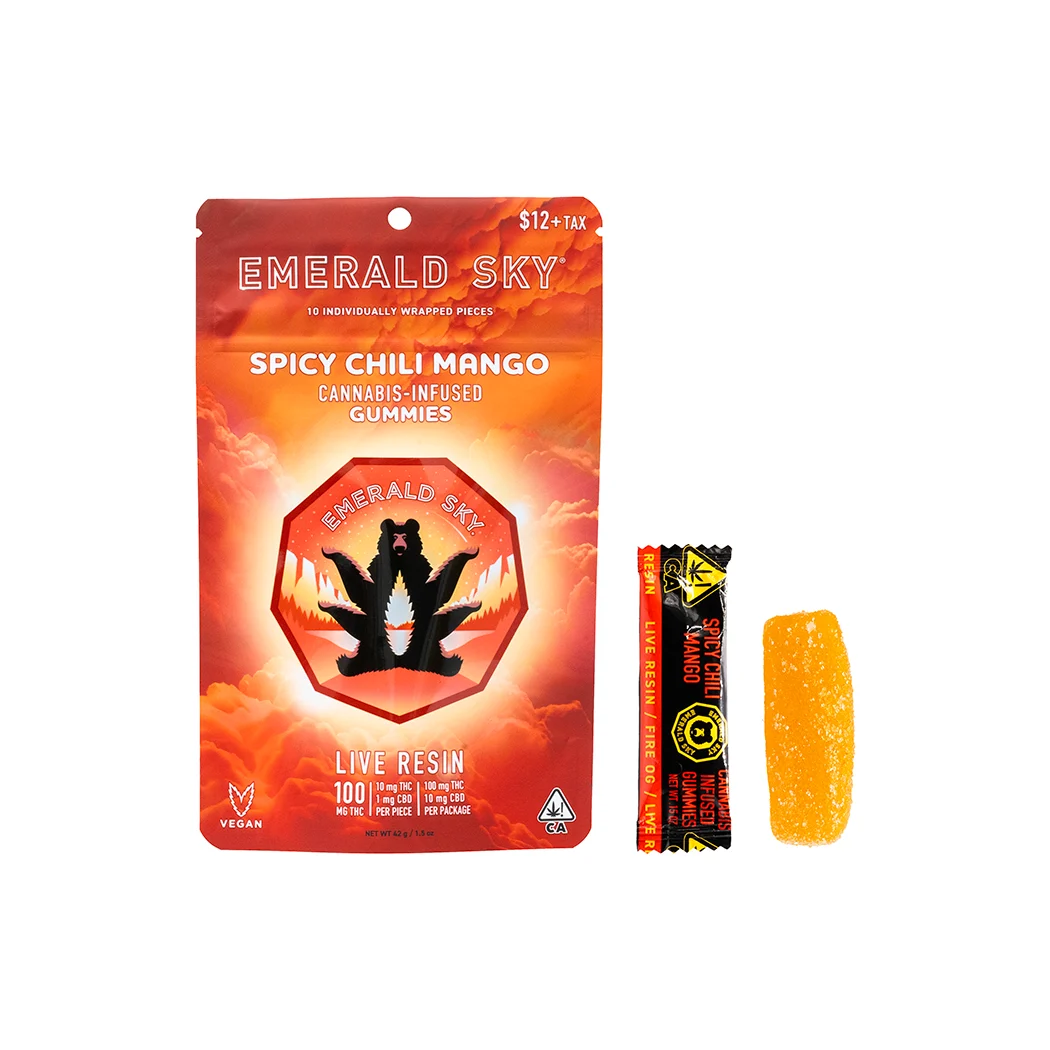 Photograph of product: Spicy Chili Mango [H] - 100MG Live Resin Gummies 10PK