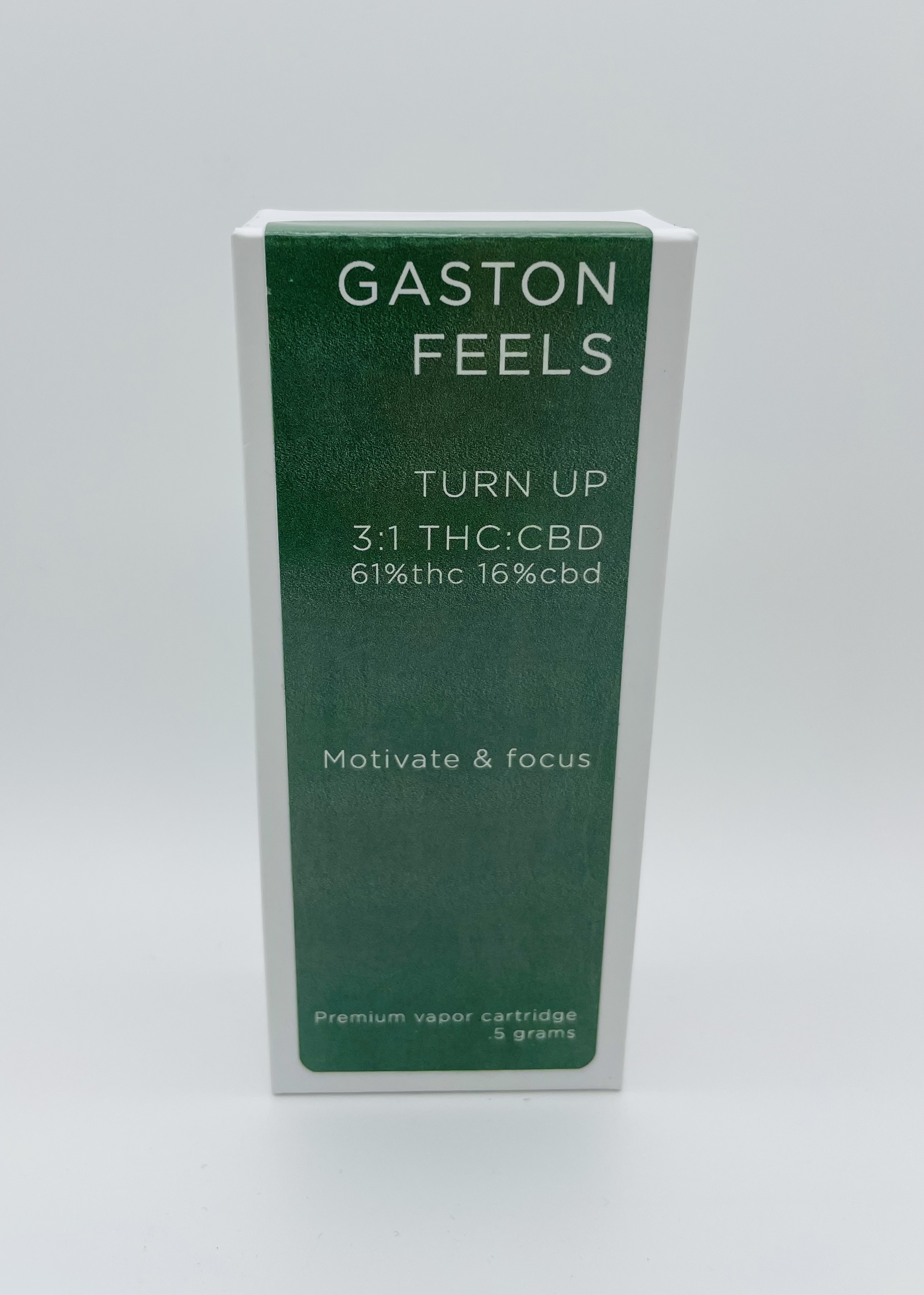 Photograph of product: Gaston | Turn Up | 3:1 TH-oui:CBD 61 TH-oui 16% CBD