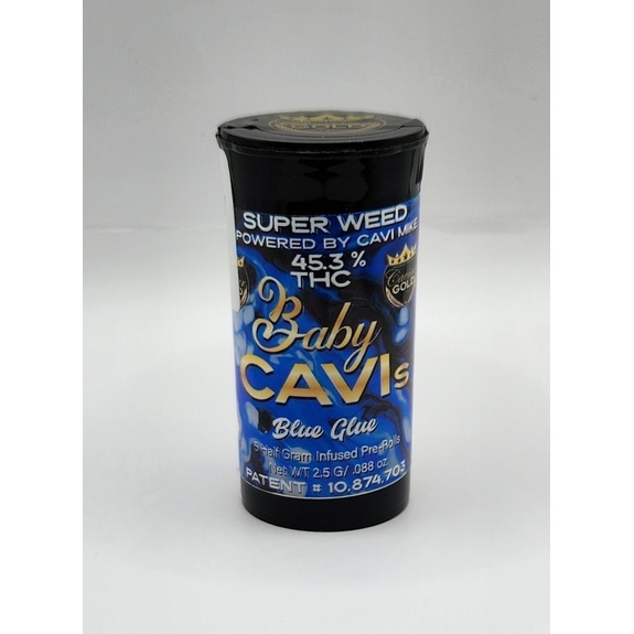 Photograph of product: Caviar Gold - Blue Glue Baby Cavi's 5pk Infused Pre-Rolls