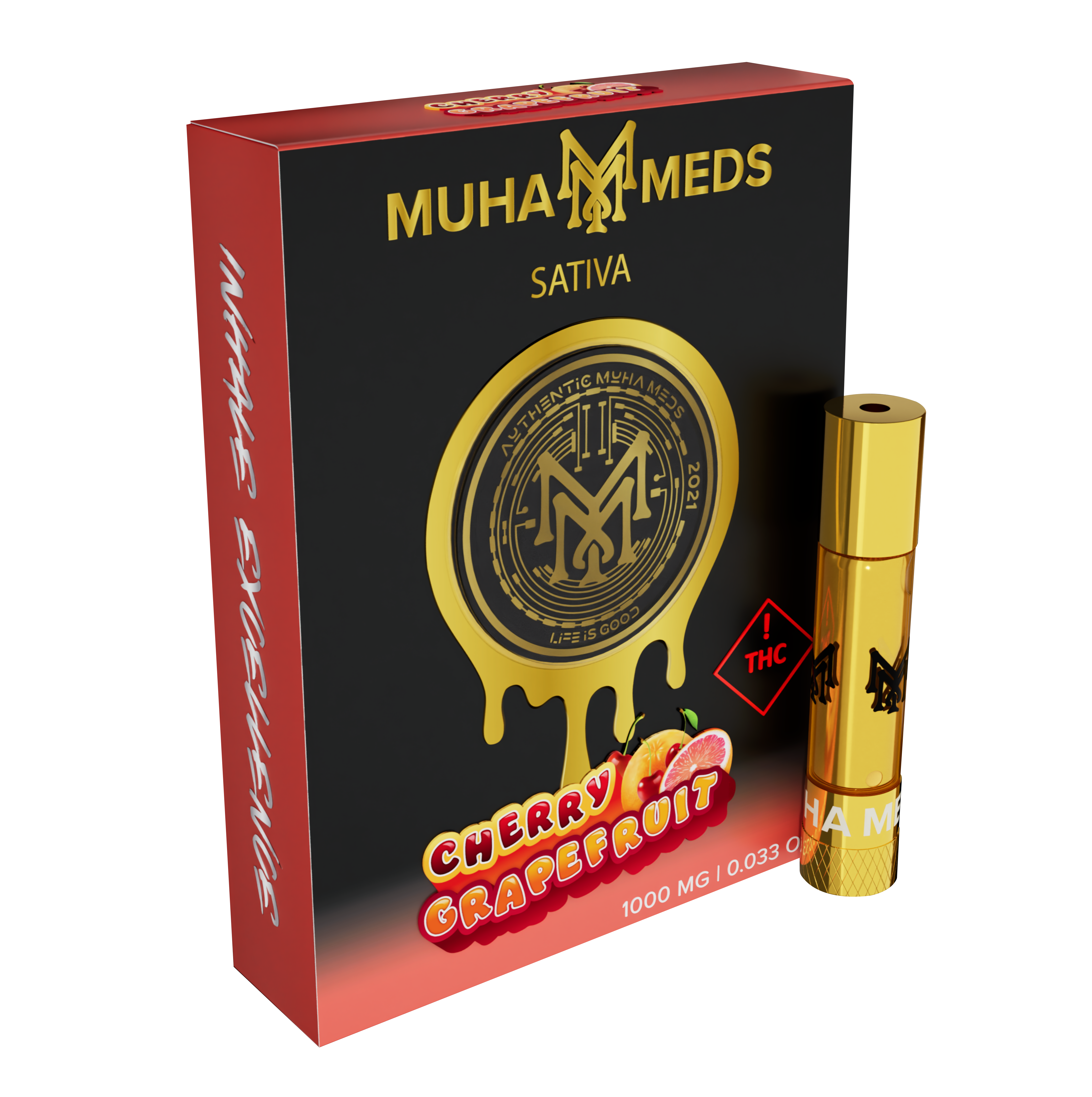 Photograph of product: 1g Cherry Grapefruit Muha Meds cart - 1.00