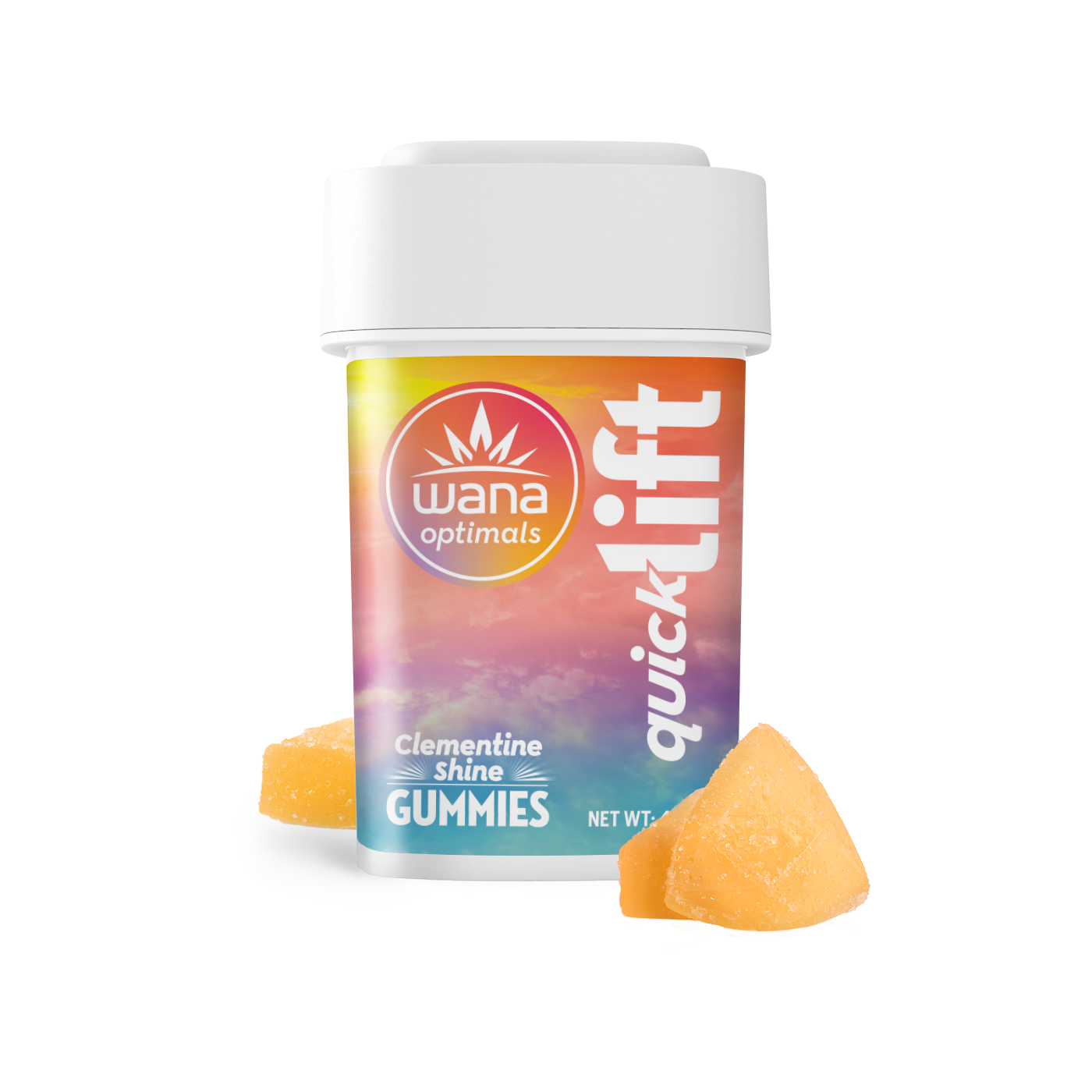 Photograph of product: Wana | Gummie Optimal Quick Lift (THC/CBG/THCV) Clementine Shine 100mg