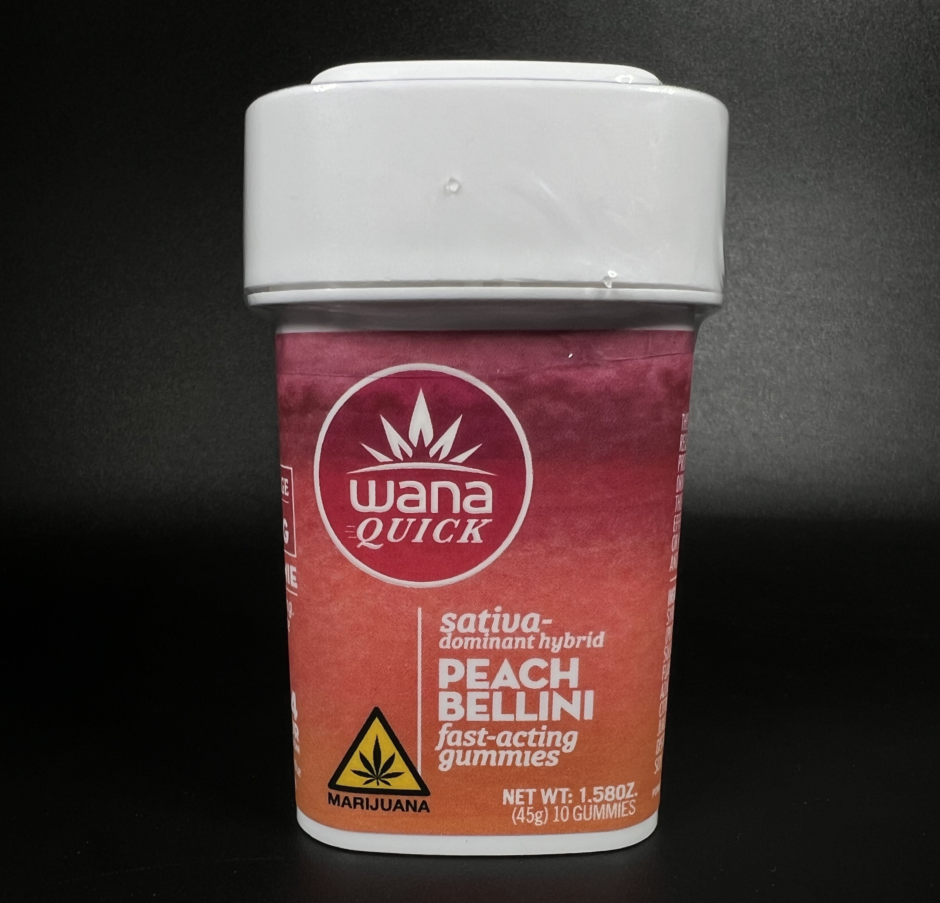Photograph of product: Peach Bellini - Gummies - Oui'd - Wana Quick