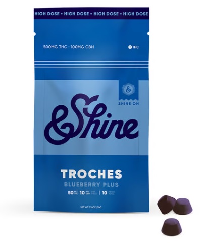 Photograph of product: 10ct/60mg Troches (5:1 Blueberry Plus)