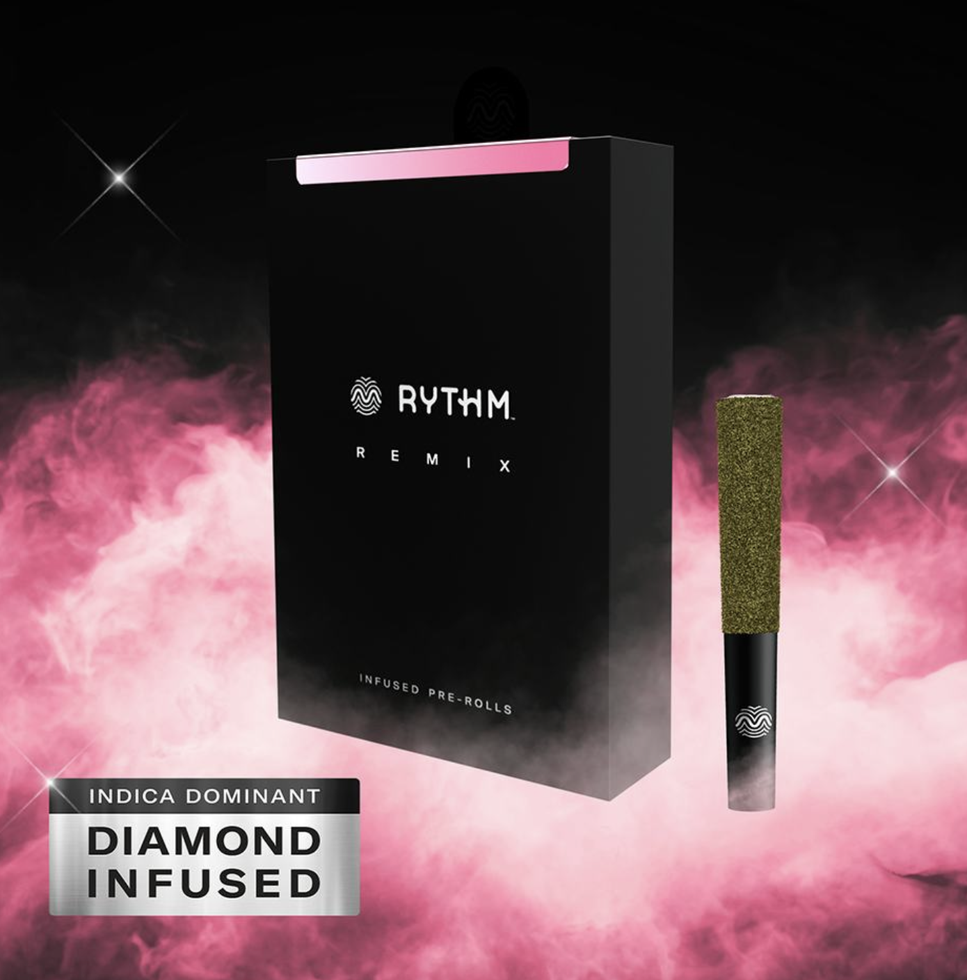 Photograph of product: Strawberry Shortcake [Five 0.5g Infused pre rolls] || Rythm