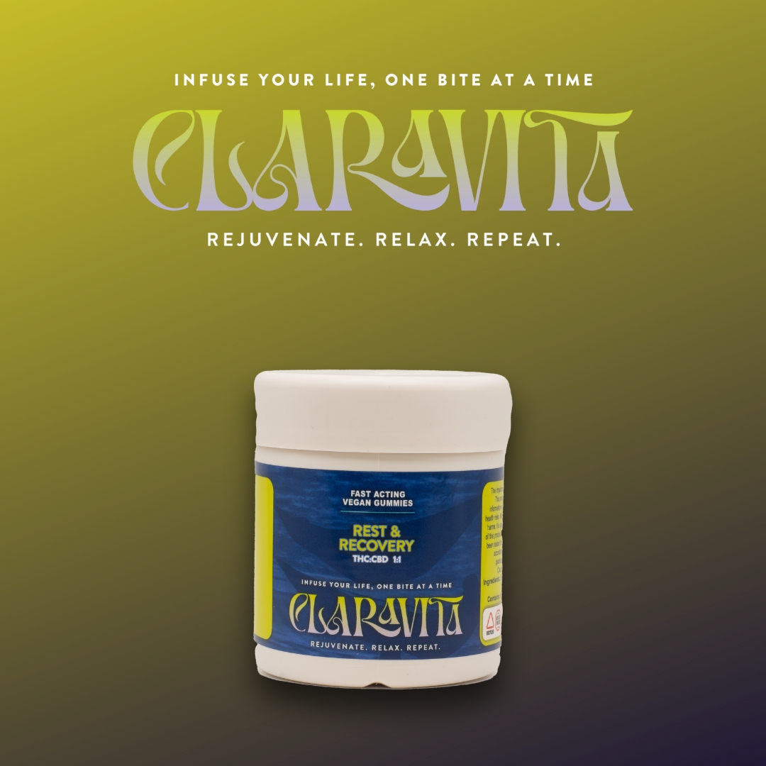 Photograph of product: Rest & Recovery - Apple Cider | 1:1 Rosin Double Gummies | 20pk | by Claravita