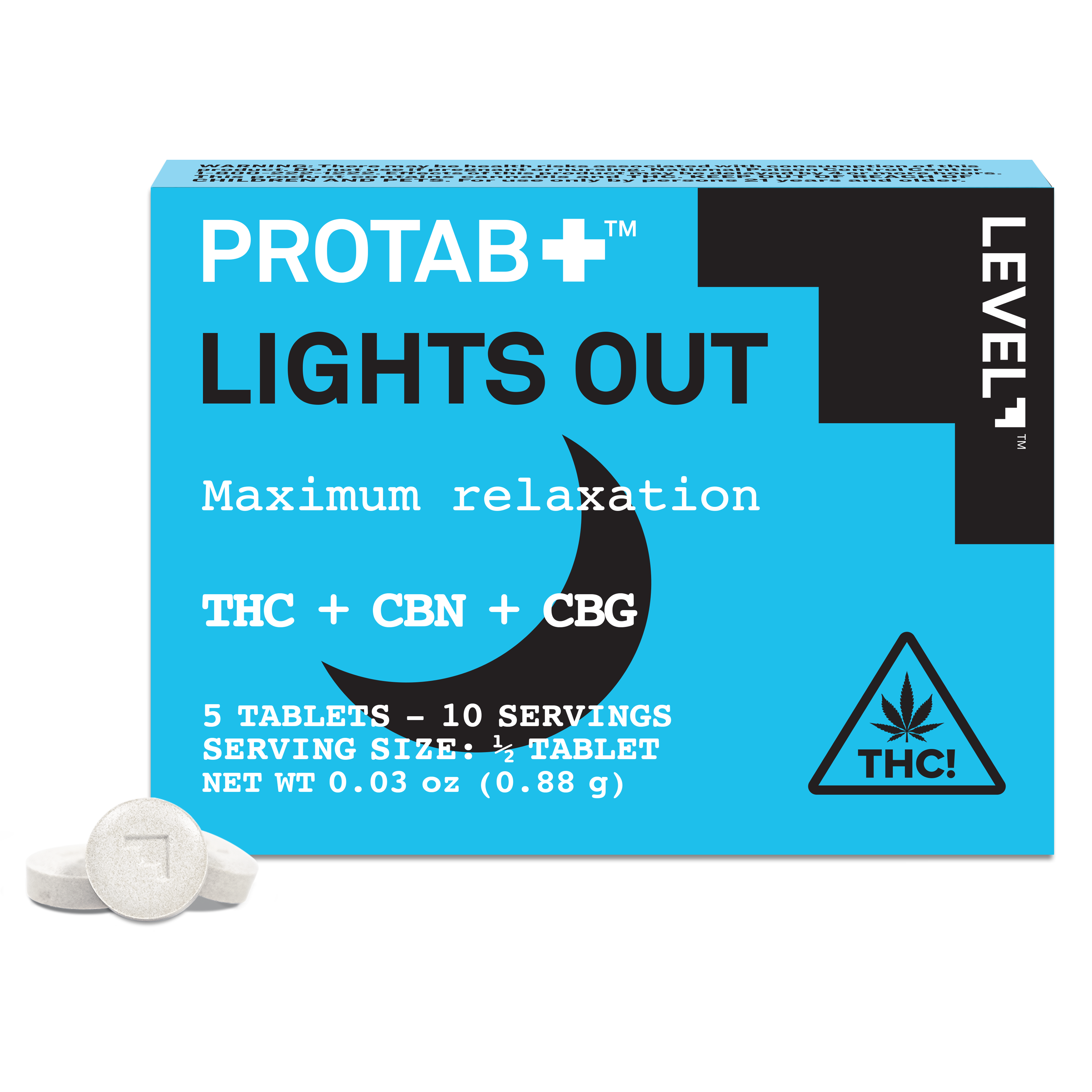 Photograph of product: PROTAB+ | Lights Out | 5:3:1 | 5pk