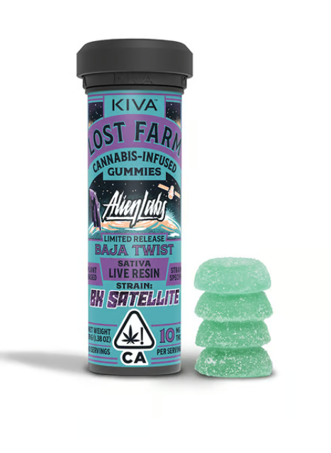 Photograph of product: Baja Twist x BK Satellite [S] | 100m (10pk) Live Resin Gummies | Lost Farm