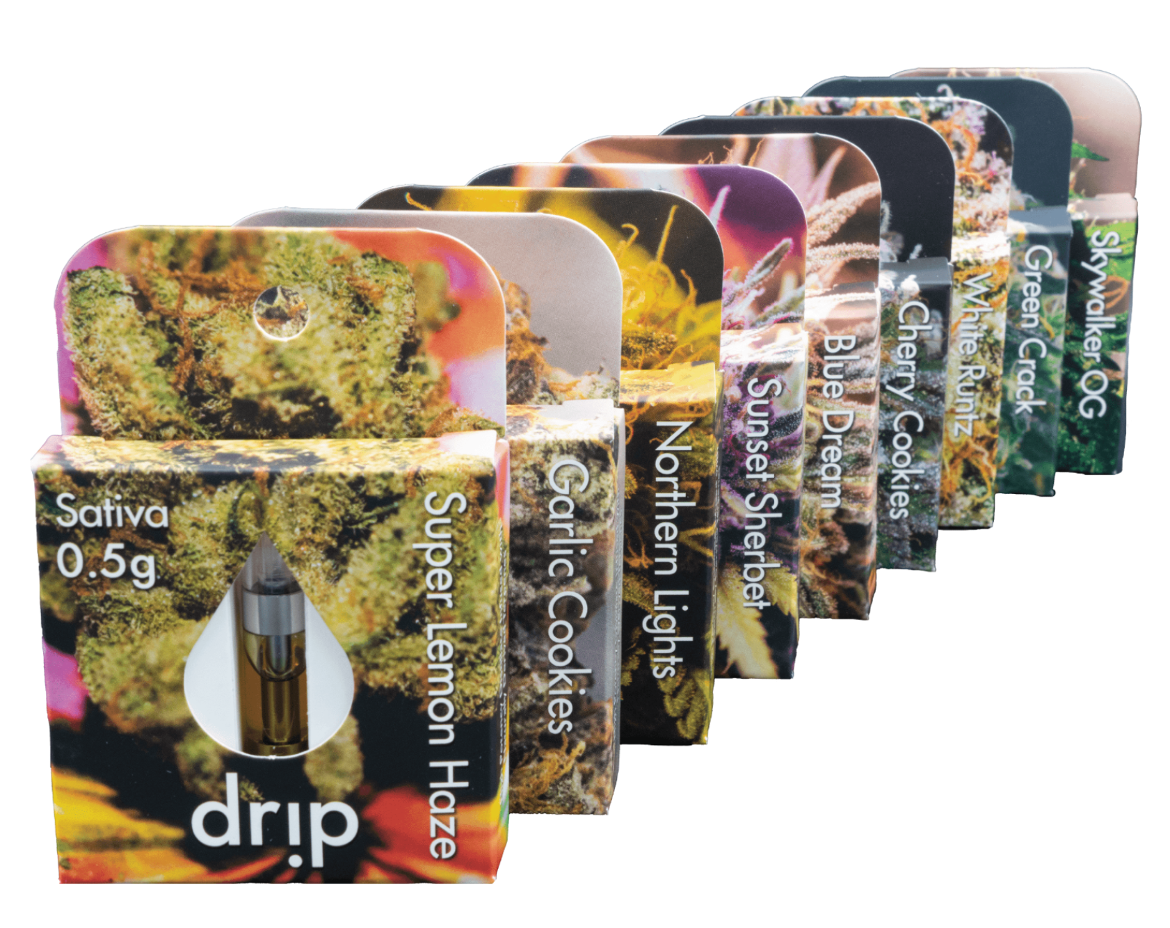 Photograph of product: **SALE 5/$50**White Runtz : cartridge : Drip