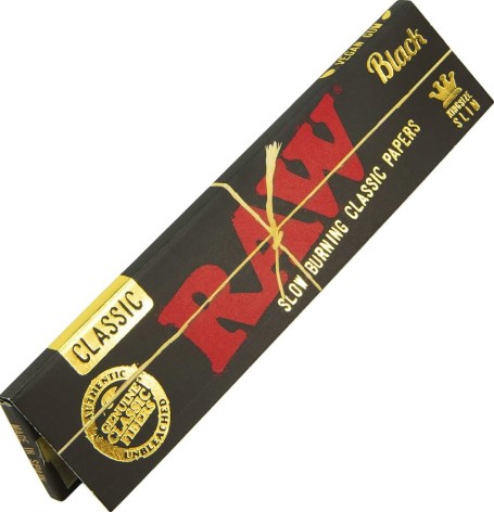 Photograph of product: Raw - Classic Rolling Papers - Black King Size Slim