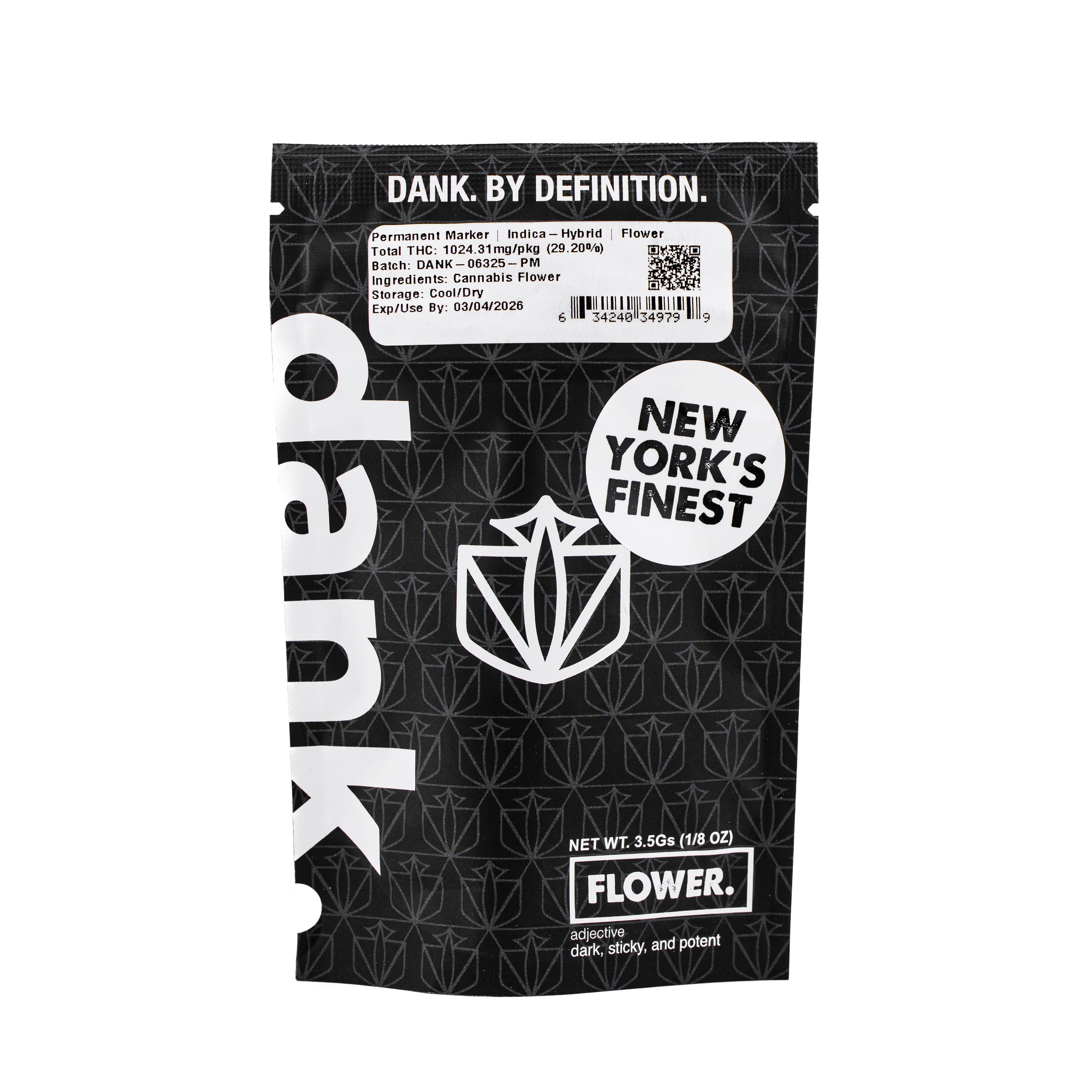 Photograph of product: Dank | Flower | Sungrown | Sharpie | 3.5g