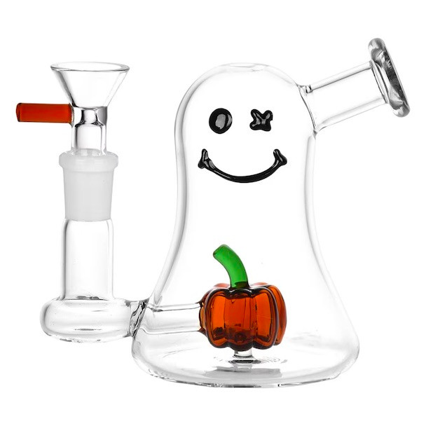 Photograph of product: Lil Ghosty Glass Water Pipe - 4.5" | 14mm F