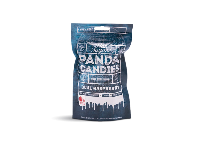 Photograph of product: Sour Blue Raspberry Panda Candies
