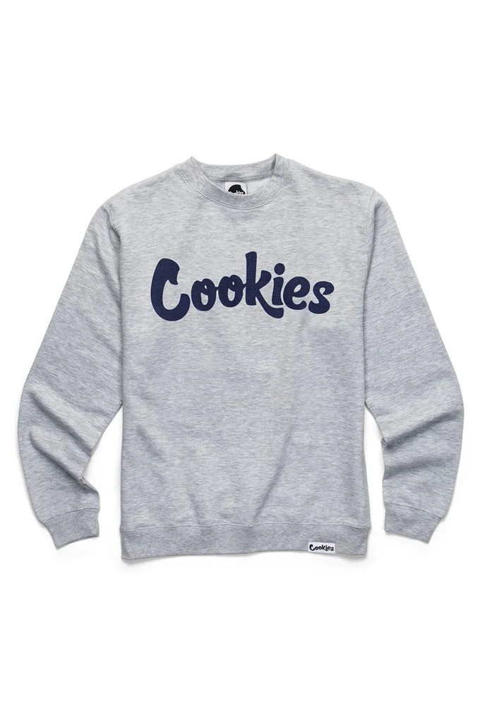 Photograph of product: Cookies - Original Mint - Fleece Crewneck - Grey/Navy  - 2X