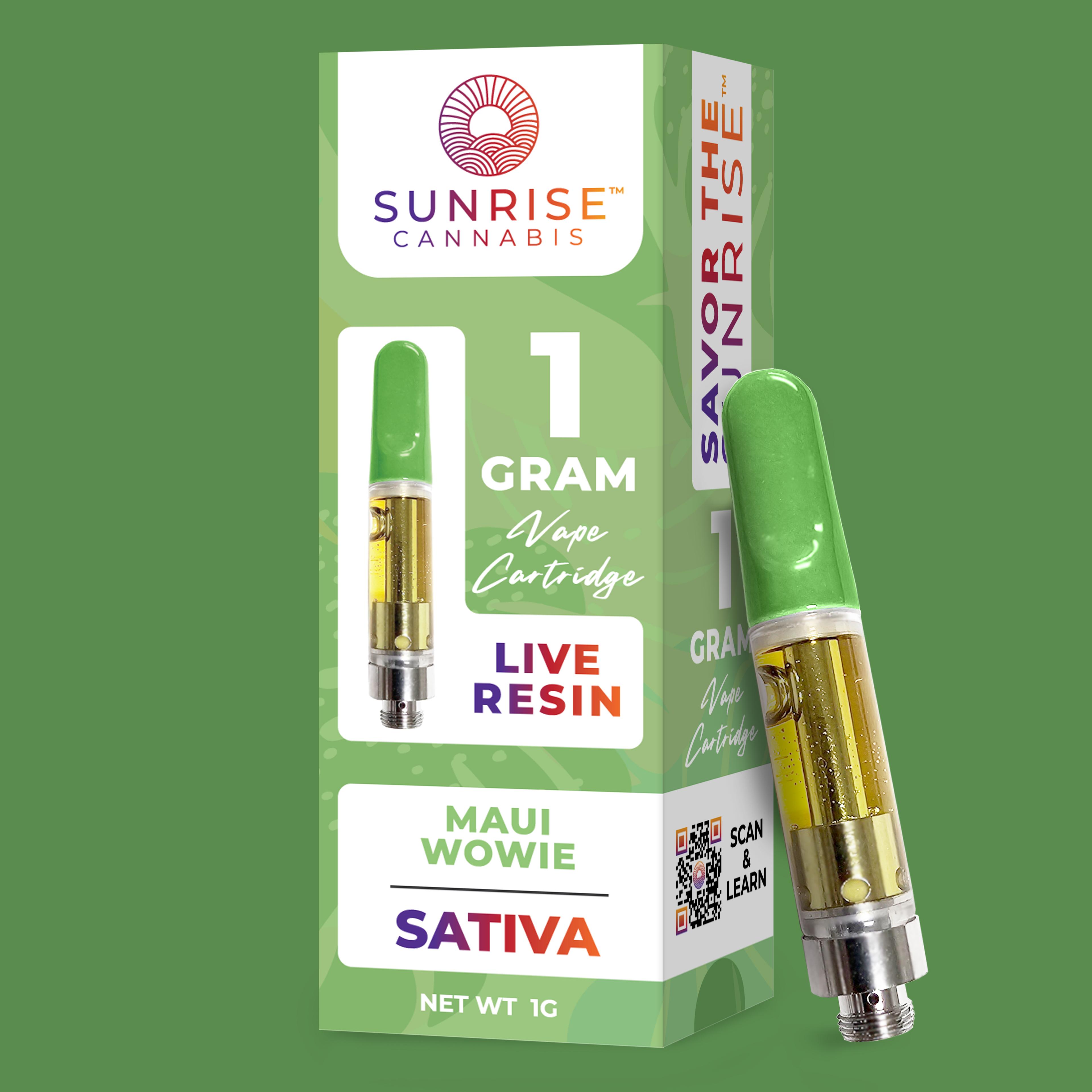 Photograph of product: Sunrise | Maui Wowie Oui'd Live Resin Cart | 1g