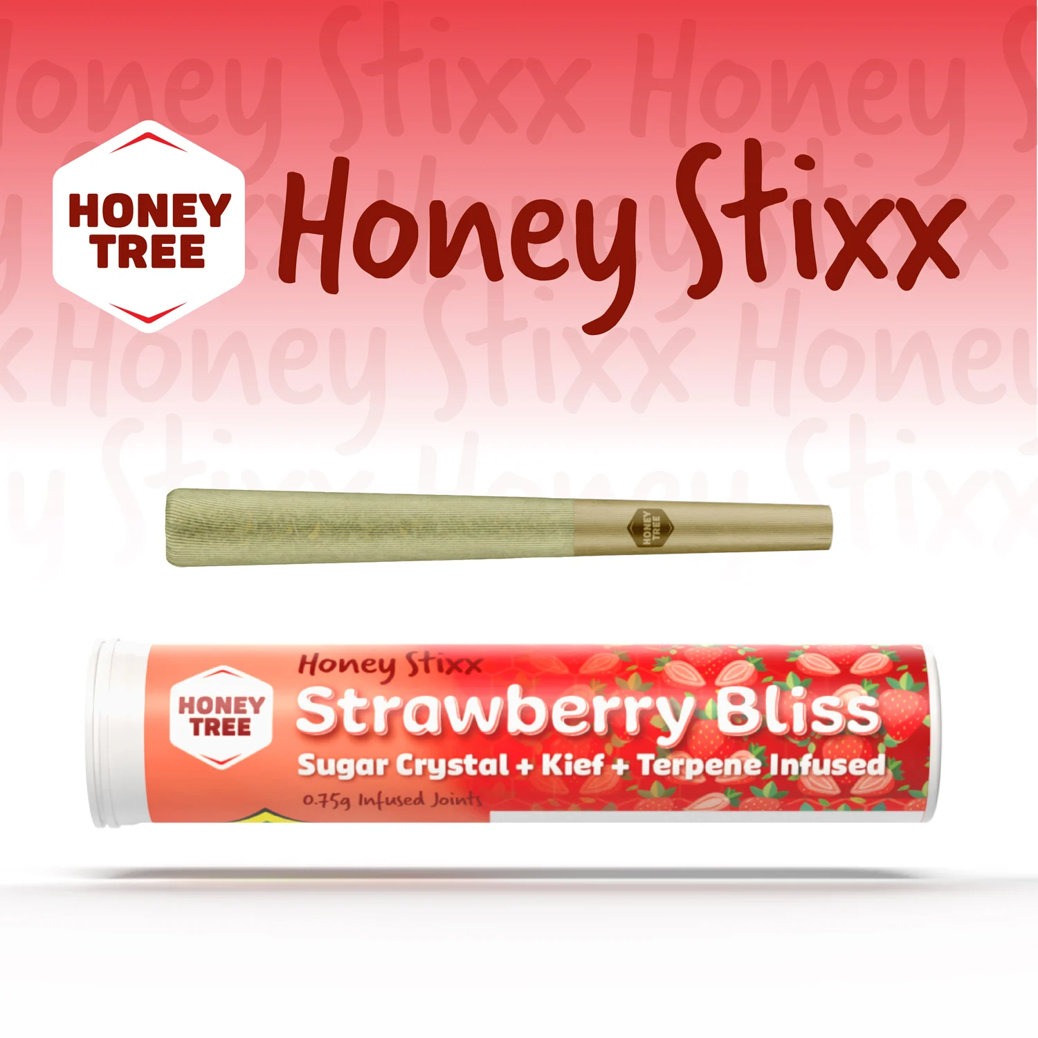 Photograph of product: Honey Stixx - Strawberry Bliss (S) - Flavored Infused Pre-roll - 0.75g