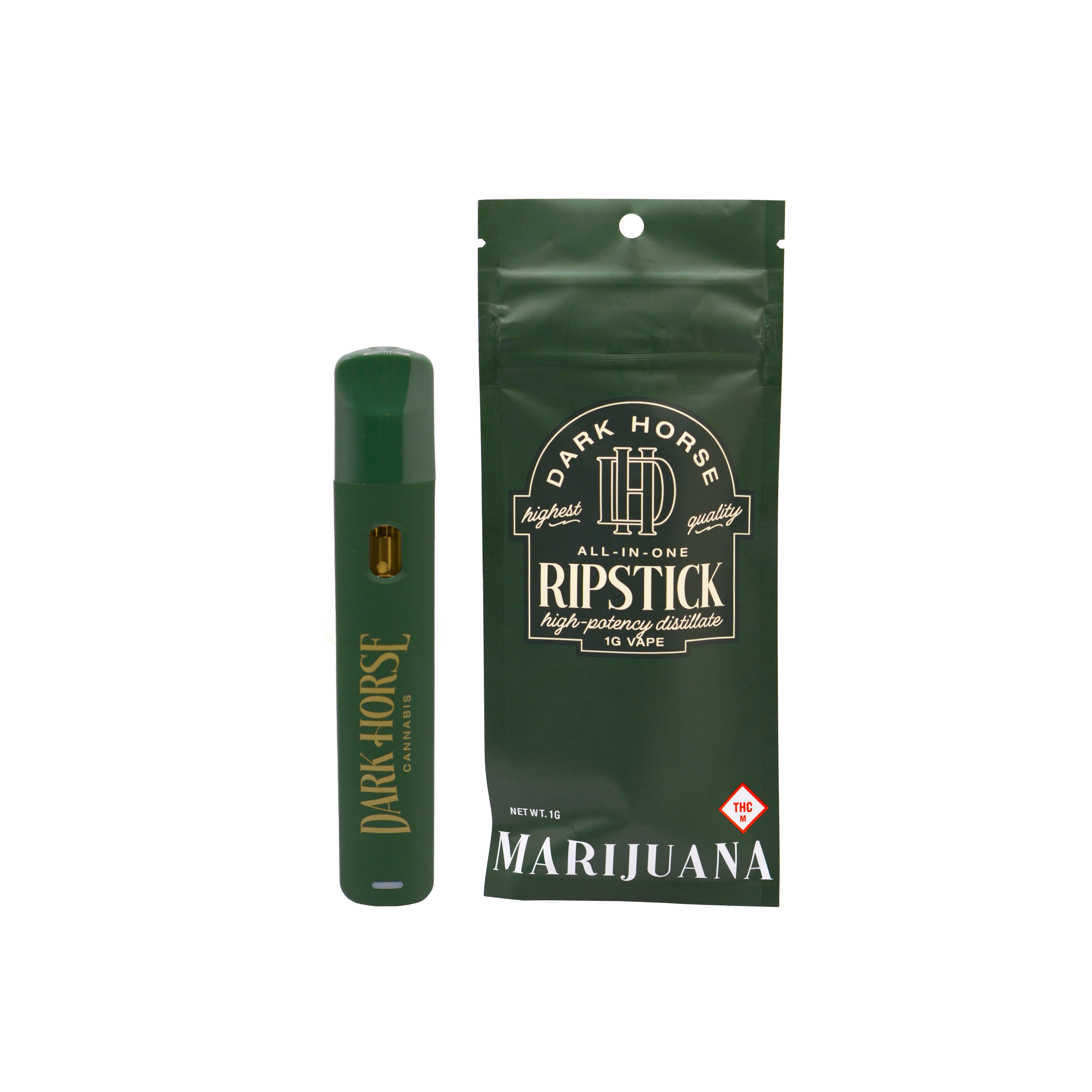 Photograph of product: Dark Horse Ripstick Oreoz Live Resin Turpene Infused Vape | 1g