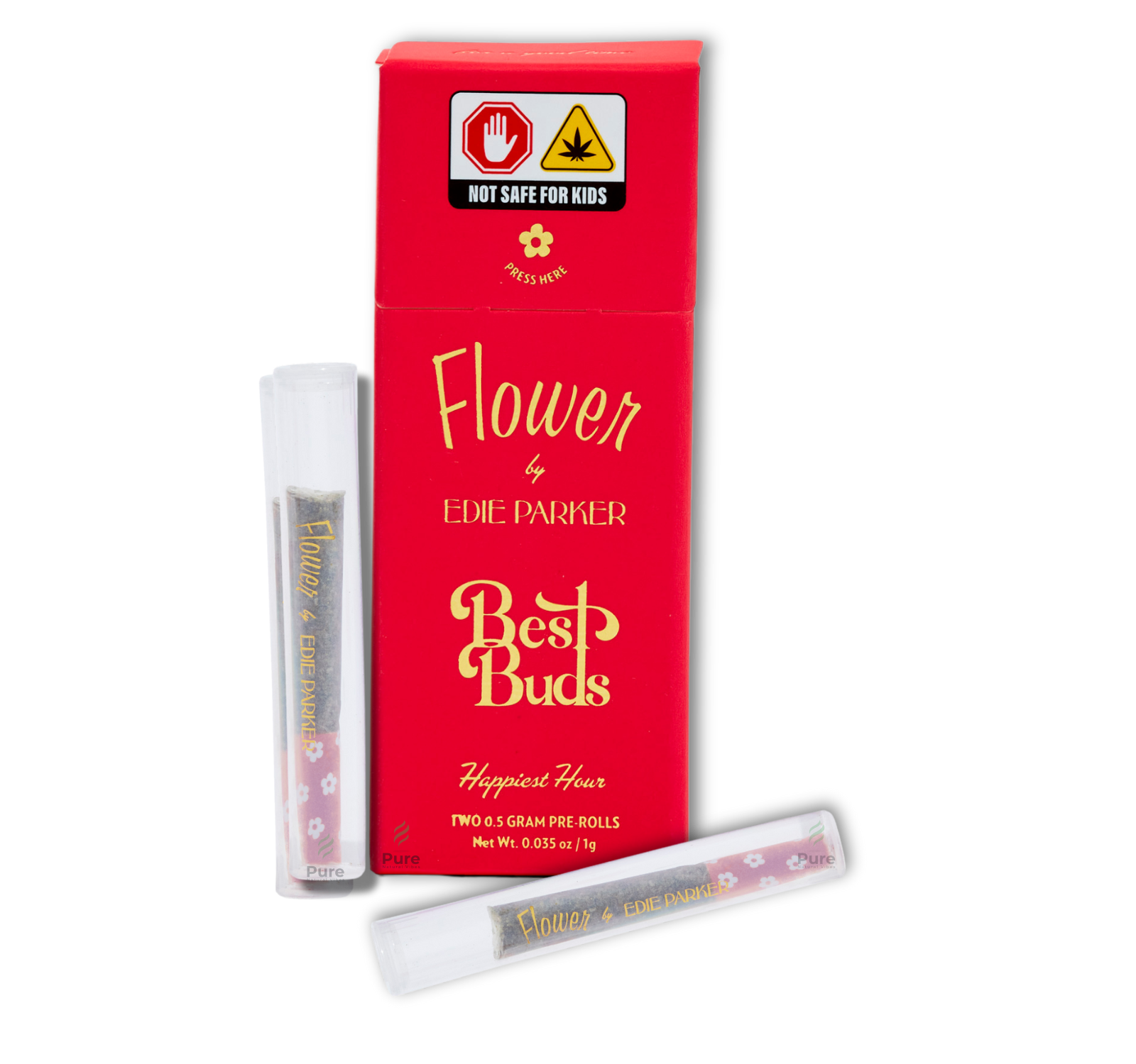 Photograph of product: Edie Parker | Pre-Roll Pack | Happiest Hour - 2pk | 1.0g