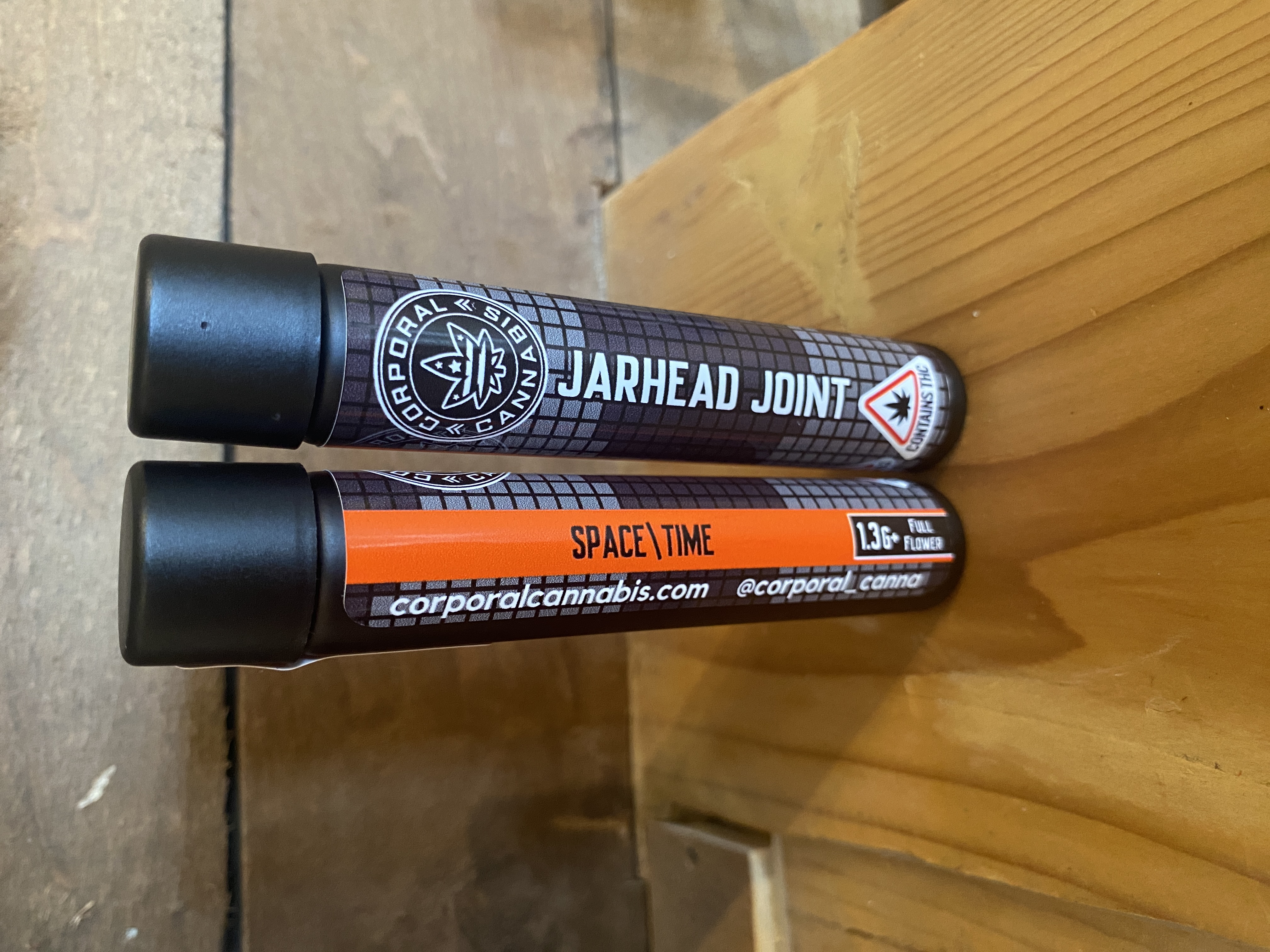 Photograph of product: JARHEAD JOINT | SPACE\TIME | CORPORAL OUID! | PRE-ROLL | 1.3g