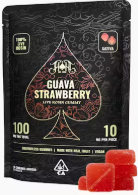 Photograph of product: [Heavy Hitters] Live Rosin Gummies - 100mg - Guava Strawberry (S)