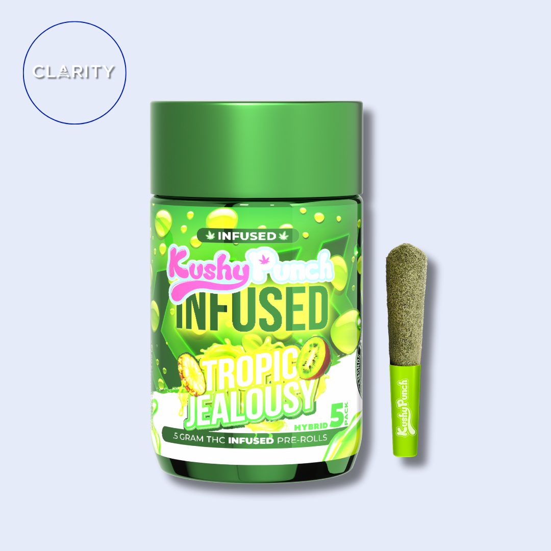 Photograph of product: Kushy Punch Infused Prerolls 5pk | Tropical Jealousy