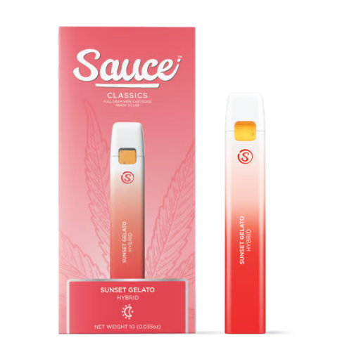 Photograph of product: SAUCE - DISPOSABLE (DISTILLATE) - - HYBRID - SUNSET GELATO