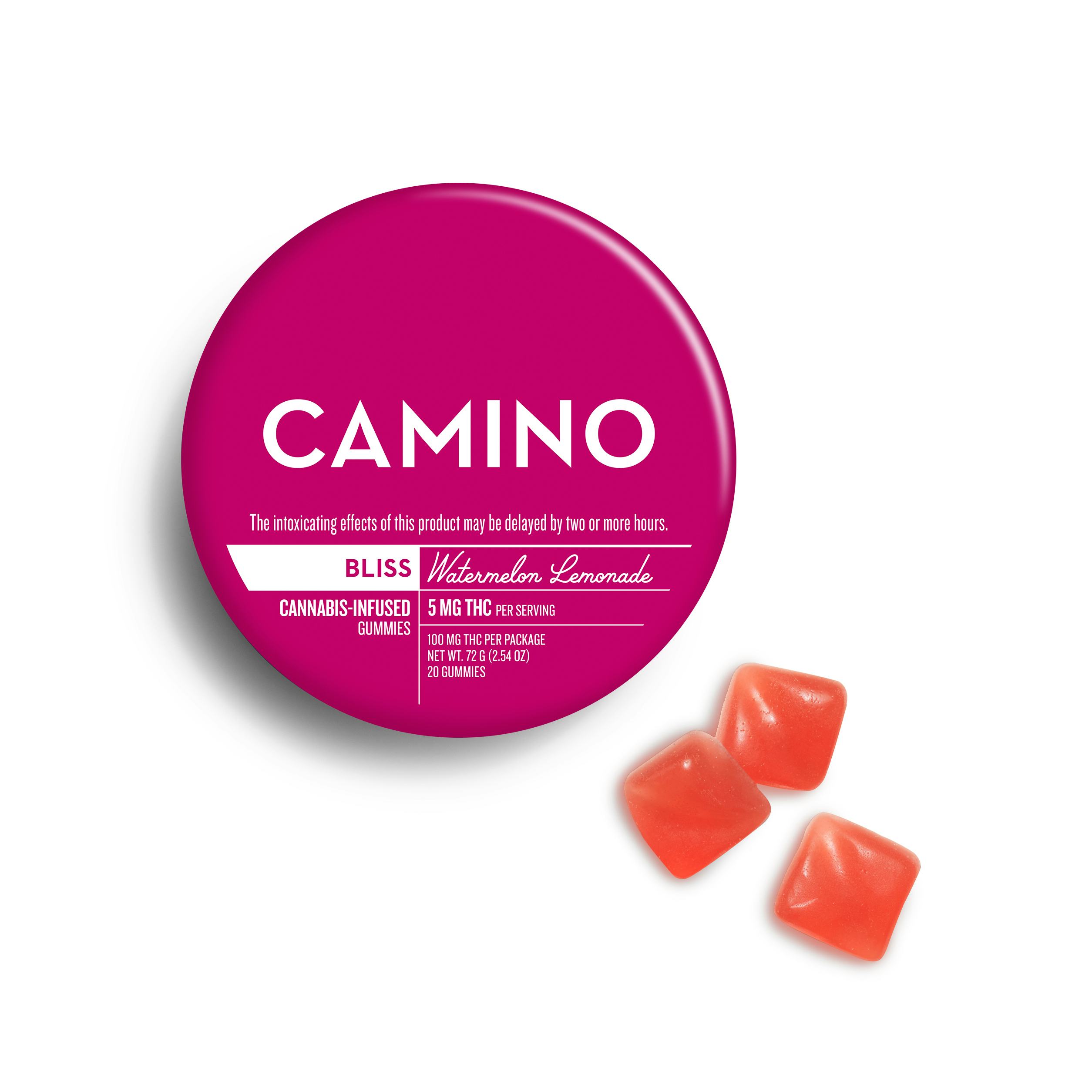 Photograph of product: Camino Bliss Watermelon Lemonade (20pk 5mg)