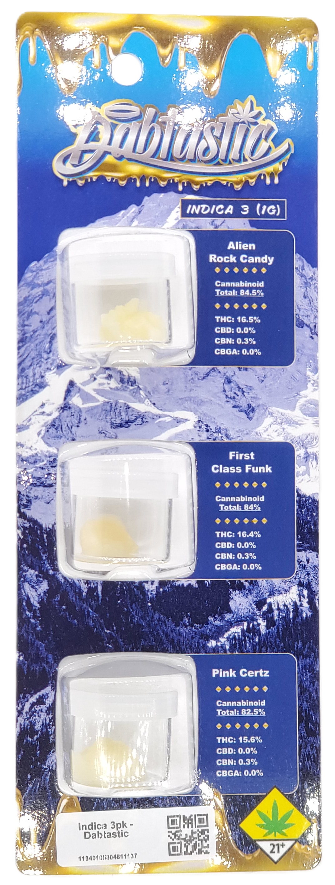 Photograph of product: Dabtastic CON Oui'd Hydrocarbon Extract Pack 3 x 1g