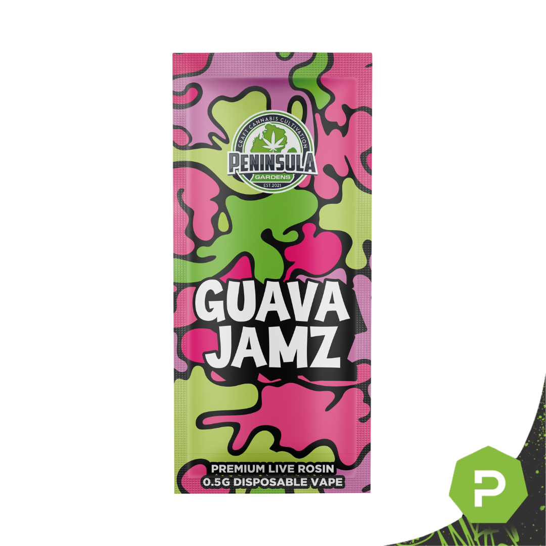 Photograph of product: Guava Jamz Live Rosin Disposable