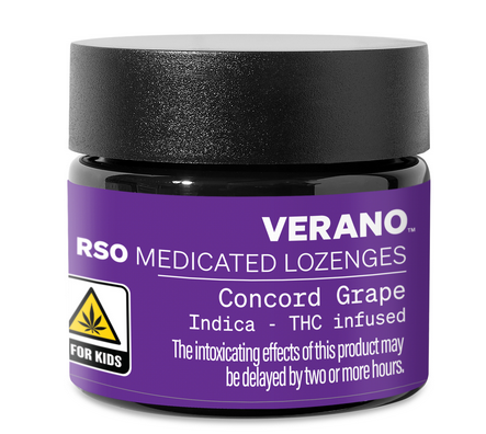 Photograph of product: Encore - Concord Grape RSO Medicated Lozenges 100mg 10pk