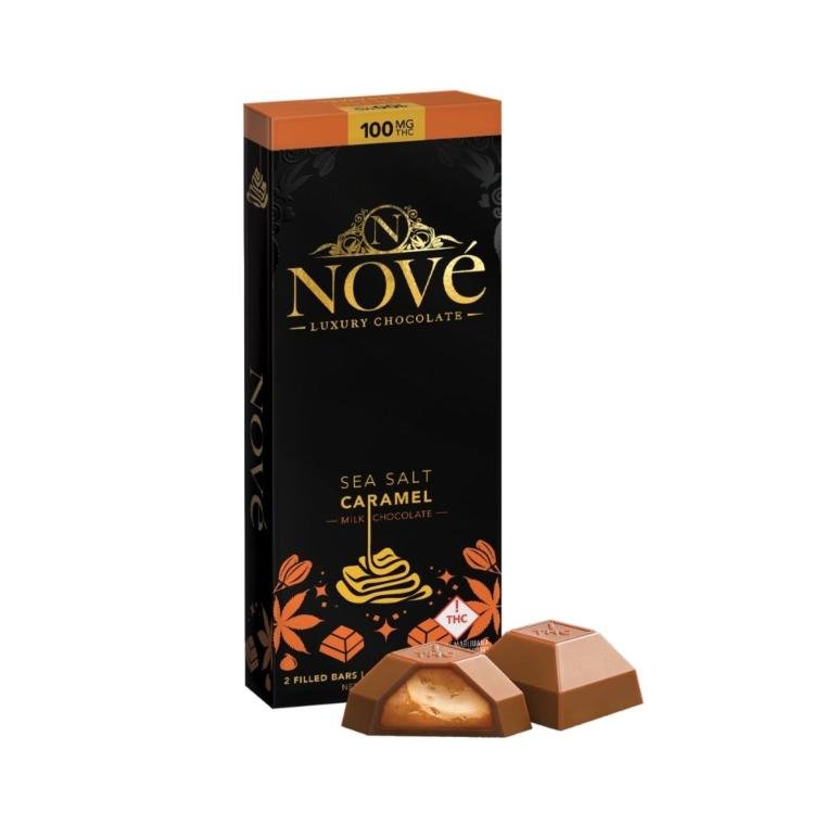 Photograph of Product: Nove - 100mg - Chocolate - Sea Salt Caramel Milk Chocolate