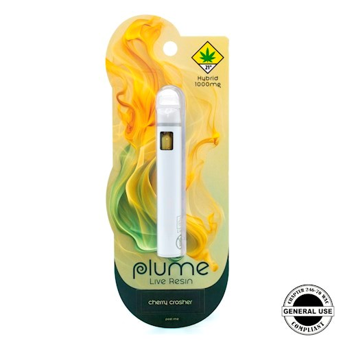 Photograph of product: Plume | Cherry Crasher | Live Resin | Disposable | DOH | 1g