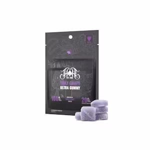 Photograph of product: Heavy Hitters | Gummies | Holy Grape | 20mg | 5 Pack | 100mg | Oui'd
