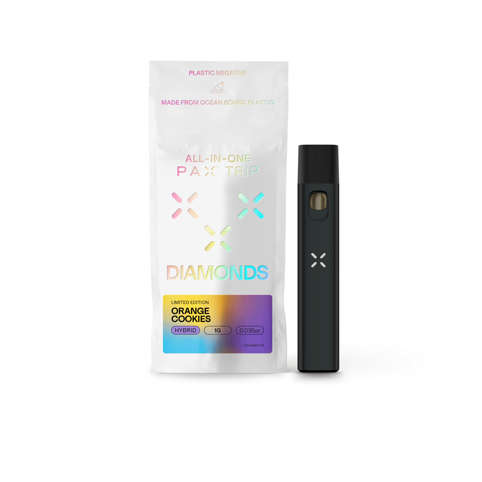 Photograph of product: Orange Cookies (H) - 1g Liquid Diamonds Disposable Vape - PAX