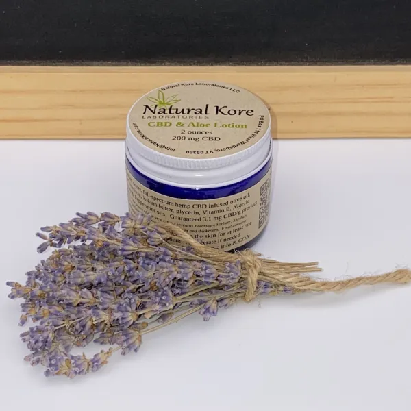 Photograph of product: Natural Kore CBD and Aloe Lotion - 2oz - 200mg