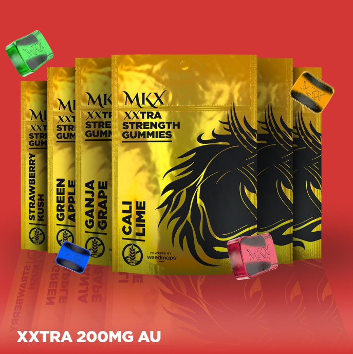 Photograph of product: MKX 200mg Gummies | Strawberry Kush