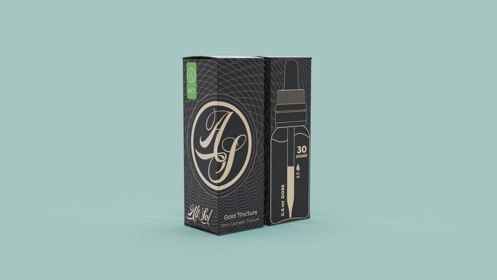 Photograph of product: Alternative Solutions: Acapulco Gold MCT Tinctures 1500mg