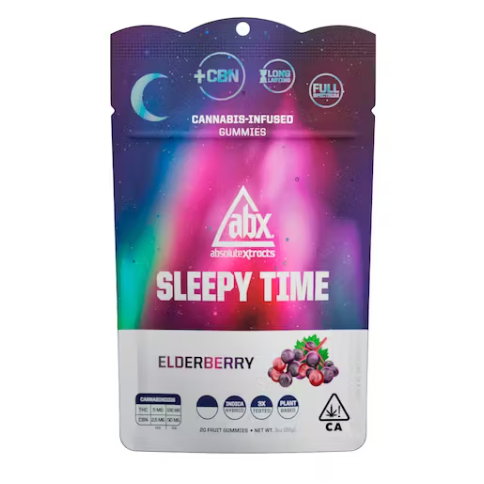 Photograph of product: GUMMIES - ELDERBERRY SLEEPY TIME (100MG TH-oui / 50MG CBN)