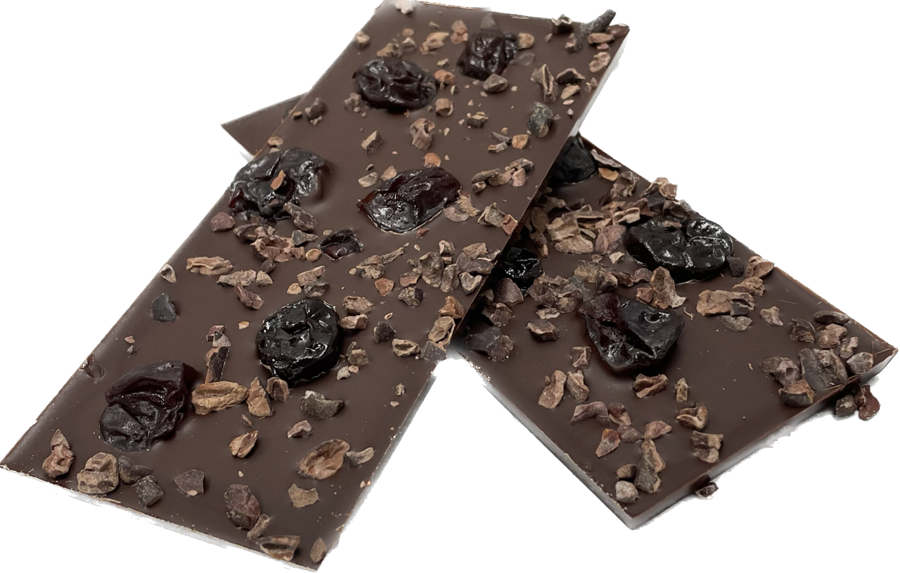 Photograph of product: Cherry Dark Chocolate Bar 50mg The Heirloom Collective