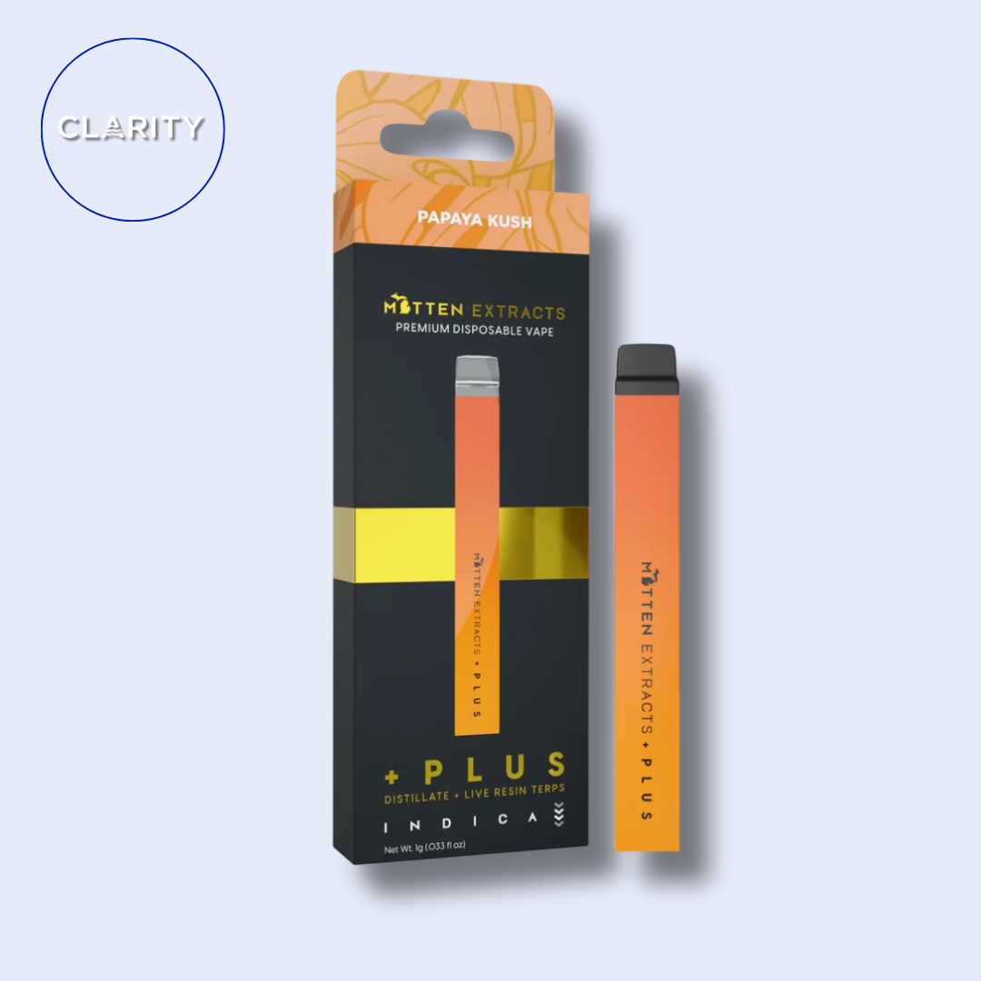 Photograph of product: Mitten Extracts Disposable | Papaya Kush