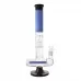 Photograph of product: 15.5" Tree Perc Straight Tube Inline Water Pipe | Jade Blue