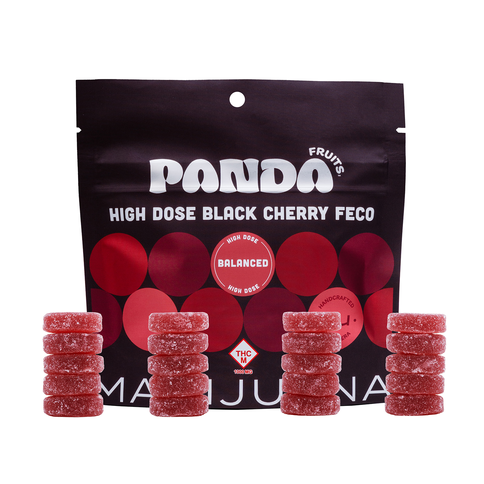 Photograph of product: Panda Fruits FECO - Black Cherry - 1000mg TH-oui 20pcs
