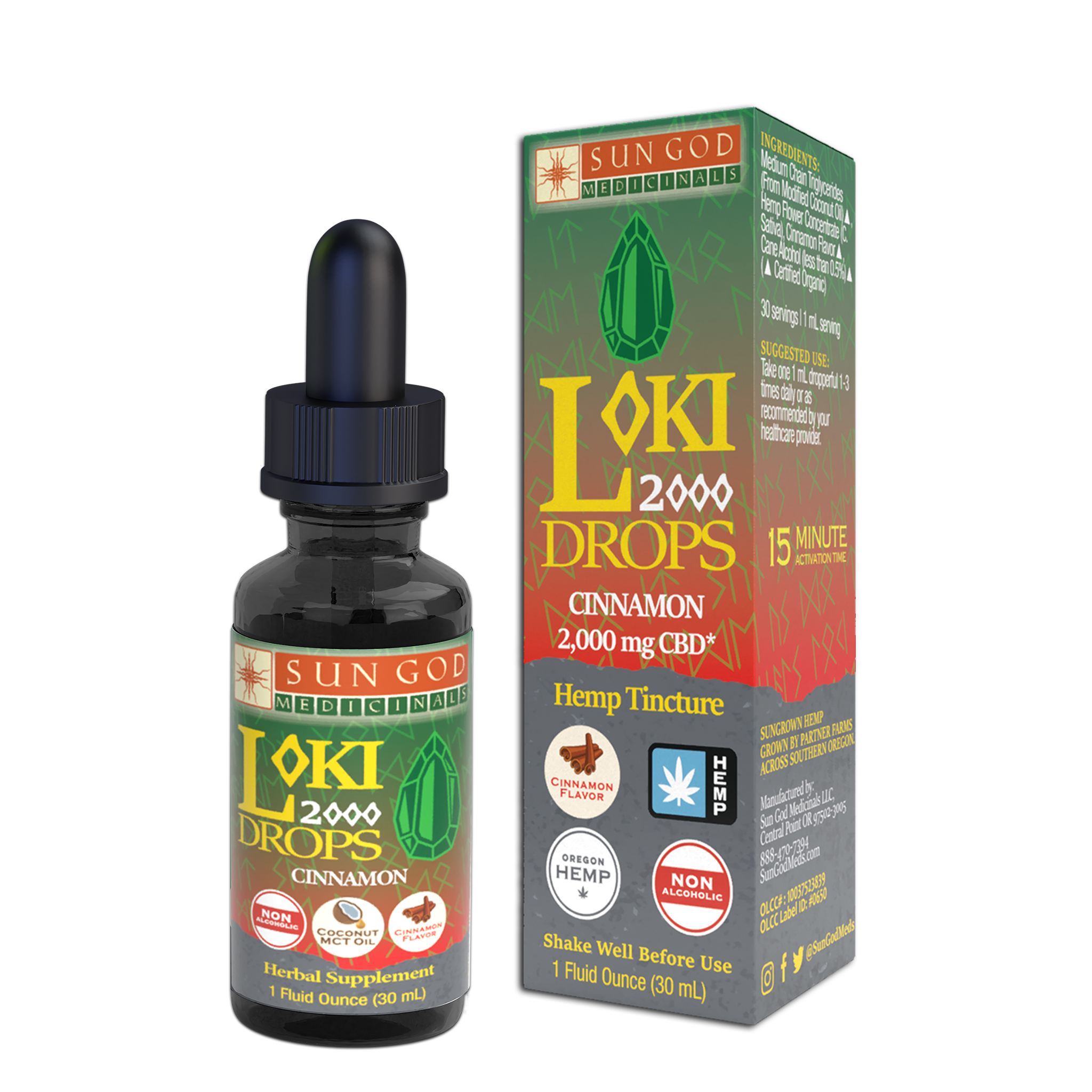 Photograph of product: Loki 2000 Drops - Cinnamon