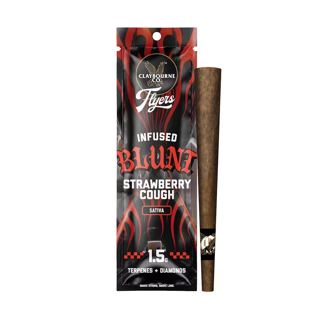 Photograph of product: Claybourne Co. - Strawberry Cough (Oui'd) Flyers Infused Blunt