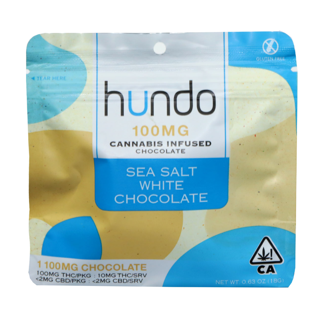 Photograph of Product: Hundo - Sea Salt White Chocolate Edible 100mg