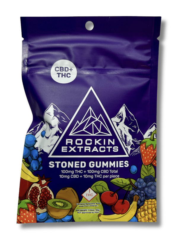 Photograph of product: Stoned Gummies - CBD 1:1- Mixed Berry